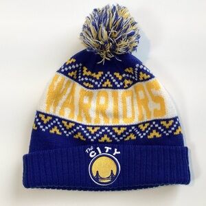 New Era NBA Hardwood Classics Golden State Warriors The City Pom Beanie - OS